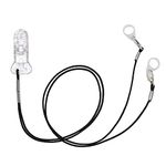 Hearing Aid Clip for Seniors Adults - Anti-Lost Lanyard Protector BTE Clip Holder Rope with Loops and Clip and Security Clip（Black）