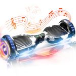 WEELMOTION Camo Black Hoverboard with Music Speaker, 6.5" Shining Wheels and Vibrant Lights, UL2272 Certified self Balancing Scooter with Hover Board Bag, with Range up to 8 kms