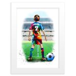 Personalised Football Wall Art Print - Boys Football Gifts - Football Posters for Boys Bedrooms - Football Posters Football Room Decor by Art by Toor (White Frame)