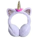 Ztl Unicorn Earmuffs for Girls Kids Women Soft Plush Ear Warmers Winter Ear Muffs