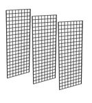 Only Garment Racks #1898BLK (3PCS) Only Garment Racks Commercial Grade Gridwall Panels – Heavy Duty Grid Panel for Any Retail Display, 2’ Width x 5’ Height, 3 Gridwall Panels Per Carton (Black Finish)