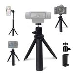 NexiGo Lightweight Mini Tripod for Camera/Phone/Webcam, Extendable Stand, for NexiGo Logitech Webcam C920 C922 C925e C922x C930e C930 C615 Brio and Other Devices with 1/4" Thread