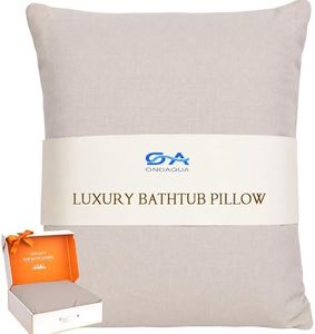 ONDAQUA Luxury Bathtub Pillow, Skin-Friendly Cushion, Support Back, Neck & Head, Non-Slip, Adjustable Thickness, Washable & Quick-Drying - Ideal for Home Spa Days