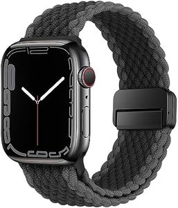 HITZEE Compatible con Correa Apple Watch 49/46/45/44/42/41/40/38mm, Correas Elástica con Cierre Magnético Diseñadas para Apple Watch Ultra 2 Serie 10 9 8 7 SE 6 5 4 3 (42/44/45/46/49, Gris Negro)
