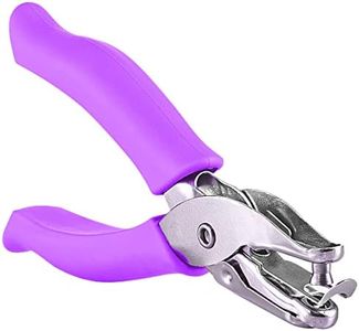 Single Hole Punch Metal Purple, 1/4” Hole Puncher with Soft Grip Handles for Paper and Crafts Round Circle Shape, for Kids and Adults, Also Available in Green, Pink, Red, Blue, Grey, 1 Pc – by Enday