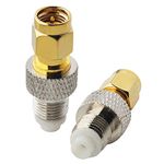 Boobrie FME Female to SMA Male Connector 4G Antenna Adapter SMA Male Adapter FME Female Adapter RF Coaxial Coax Adapter for Connecting FME to SMA Low Loss Cables Antenna Wireless LAN Device Pack of 2