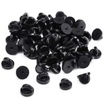 400 Counts Rubber Pin Backs PVC Pin Keepers Pin Locks Replacement Uniform Badge Comfort Fit Tie Tack Lapel Pin Backing Holder Clasp