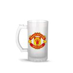 Gen7 Glass Frosted Beer Manchester United Printed Unique Frosted Beer Mug (Multicolor, 500 ml)