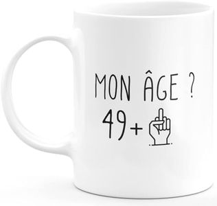 quotedazur - Mug Anniversaire 50 ans Doigt Honneur Rigolo Drôle - Tasse Fun Idée Cadeau Anniversaire 50 ans Homme Femme Humour Original