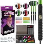 RED DRAGON Peter Wright Snakebite Ultimate 50 Piece Darts and Accessory Set - 22 Gram Dart Set