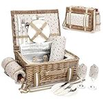 Picnic Basket for 2 with Blanket - 