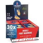 The Heat Company New Sizes Feet Warmers - 8 Hours of Heat Thermal Insole Shoe Heating Foot Warmer Foot Heaters Small( UK 3-5), 30 Pairs