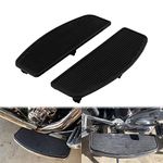 HCmotorku Motorcycle Front Rubber Rider Footboard Floorboard Foot Peg Footrest Pad Fit For Harley Touring Road King Road Glide Electra Glide Softail Black