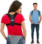 Posture Corrector for Men and Women - Comfortable Upper Back Brace Clavicle Support Device for Thoracic Kyphosis and Shoulder - Neck Pain Relief - FDA Approved -