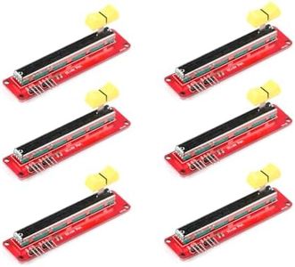 EC Buying 6Pcs Dual Channel 10K Slide Potentiometer Module Analog Slide Potentiometer Module Electronic Sliding Adjustable Resistor Module Dual Output for Arduino AVR Electronic Block
