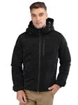 LURE URBAN Men Winter Wear Full Sleeves Stylish Hooded Quilted and Puffer Jacket JetBlack Size 3XL