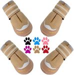 QUMY 4PCS Dog Shoes for Hot Pavemen