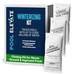 POOL ELEVATE Winter Closing Kit - Winterizing for Above Ground & In-Ground Pools up to 12,000 Gallons: Protect Your at The end of Season with Our 3-in-one Maintenance