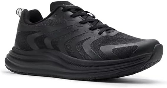 Women's Orthopedic Arch Support Orthotic Walking Shoes: Adjustable Fit Plantar Fasciitis Neuropathy Arch Support Trail Sneakers, Breathable Soft Metatarsal Workout Road Running Shoes Black Size 7.5