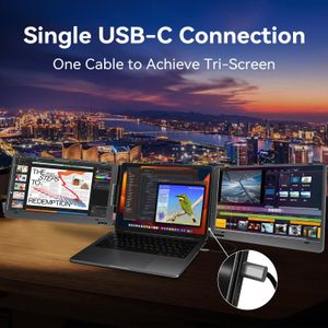 KPKUE 14" Dual Laptop Monitor – Portable External Display