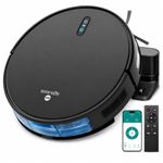 SereneLife Smart Robot Vacuum Cleaner and Mop Combo, Pro Edition with Upgraded Battery, Extreme Suction, Internal Water Tank - Smart App Control, Ideal for Pet Hair, Carpet and Hard Floors, Black