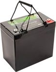 Interstate Batteries 12V 55Ah Deep Cycle Battery (DCM0055) Sealed Lead Acid Rechargeable SLA AGM (Insert Terminals) Wheelchairs, Scooters, ATVs, Solar Power
