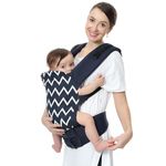 R for Rabbit Hug Me Ergo Baby Carrier for New Born | Front and Back Carry Position Adjustable Belt Ergonomic Kangaroo Bags for 4 Months to 2 Years Kids Upto 15 Kg (Blue)