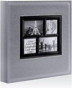 Ywlake Album de Fotos 10x15 500, Grande Cuero Album para Photos Bolsillos Verticales Horizontal Grigio