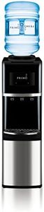 Primo Top-Loading Water Dispenser - 3 Temp (Hot-Cool-Cold) Water Cooler Water Dispenser for 5 Gallon Bottle w/Child-Resistant Safety Feature, Black and Stainless Steel, 3 Spout