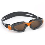 Aqua Sphere Unisex Adult Kayenne Swimming Goggles, Polarized Lens/Grey Orange, One Size