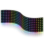 BTF-LIGHTING WS2812B RGB 5050SMD Individually Addressable Digital 8x32 256 Pixels 12.5in x 3.1in LED Matrix Flexible FPCB Full Color Works with K-1000C,etc Controllers Image Video Text Display DC5V