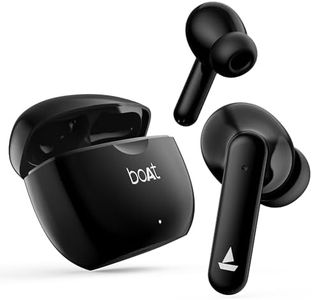 boAt Airdopes 120 TWS Earbuds with in-Ear Detection, 40 hrs Playtime Quad Mics with ENx™ Tech, ASAP™ Charge, IWP™ Tech, BEAST™ Mode with 65 ms Low Latency, BTv5.3 & IPX4(Active Black)