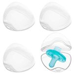 LANEYLI Pacifier Box Pacifier Shield Case Pacifier Clip Holder (Transparent)- Pack of 4