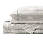 Brielle Printed 100% Cotton Percale Sheet Set, Stripes, Twin