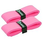 Tenletic GlowTack Racket Overgrip Tape – Hot Pink - 0.60 mm thickness – 2-Pack Racquet Over Grip – Anti Slip Tacky Overgrip Tape for Tennis, Squash, Badminton and Other Racquet Sports (2)