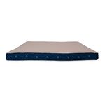 Furhaven Memory Foam Dog Bed for Small Dogs w/Removable Washable Cover, For Dogs Up to 20 lbs - Sherpa & Flannel Paw Print Deluxe Mattress - Twilight Blue, Small