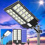 CEDIO Solar Street Lights Outdoor - Solar Parking Lot Lights 4800W 300000LM LED Solar Street Light Dusk to Dawn, Waterproof Commercial Solar Flood Lights Solar Powered with Motion Sensor