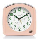 Ajanta Orpat Time Piece Snooze Buzzer Alarm Clock with Light Function (Plastic_105X100X50mm) (Pink)