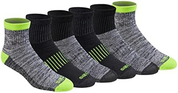 Dickies Men's Dri-tech Moisture Control Quarter Socks (6, 12, 18 Pairs), Black (6 Pairs), 6-12