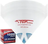 TCP Global - Case of 1000 - Paint Strainers with Ultra-Fine 125 Micron Filter Tips - Premium Pure Blue Ultra-Flow Blue Nylon Mesh - Cone Paint Filter Screen - Finely Strain Auto, Car, House Paint