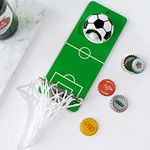 Arola Magnetic Football Bottle Opener, Removable Metal Wall Mounted Opener with Cap Catcher Collector, Gift for Football、Beer Lovers and Men, Use as Kitchen-Yard-Bar Decoration.…