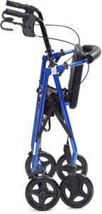 Drive Devilbiss R8 Blue Aluminium Rollator – Padded Seat, Underseat Bag