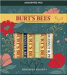 Burt’s Bees Holiday Gift, 4 Lip Balm Stocking Stuffer Products, Beeswax Bounty Assorted Set - Original Beeswax, Vanilla Bean, Cucumber Mint & Coconut Pear (Old Verison)