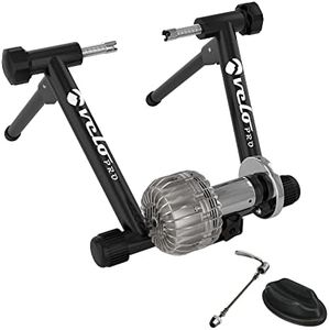 Velo Pro Fluid Turbo Trainer - Variable Resistance - Quiet Indoor Bike Trainer - Flywheel for Road & Mountain Bicycles - Stationary Exercise Bike Stand - Real Road Feel - 26" - 29", 700C Wheels