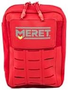 MERET Personal Response Pack | Bag with Modular Organizer, MOLLE Panel, Durable Material, Travel, Hiking, Camping, Preparedness | Small, Red | Empty Bag