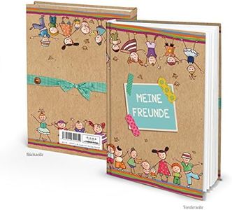 Amis Livre pour enfant Multicolore Bleu Rouge Turquoise Force Paier Album de poésie amis amis livre scolaire fille garçon amitié livre DIN A4 Jardin d'enfants Pour einschreiben comme cadeau