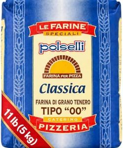 Classica, Tipo "00" Double Zero Flour Extra Fine, Neapolitan Italian Pizza, Bread, Pasta, and more, All Natural, Unbleached, Unbromated, No Additives, (5 kg) 11 lbs by Polselli