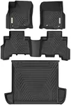 YITAMOTOR Floor Mats & Cargo Liner Set Fit for Toyota 4Runner 2024, Custom Fit TPE All-Weather Floor Liners 2013-2024 Toyota 4Runner 5 Passenger Model w/o Sliding Rear Tray, Balck