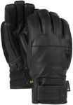 Burton Mens' Gondy Gore-TEX Leather Ski & Snowboard Winter Gloves (True Black, Medium)