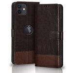 TheGiftKart Flip Back Cover Case for Apple iPhone 12/12 Pro | Dual-Color Leather Finish | Inbuilt Stand & Pockets | Wallet Style Flip Back Case Cover for Apple iPhone 12/12 Pro (Coffee & Brown)